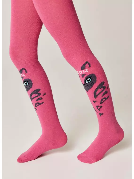 Колготки детские (рисунок) school 3280 брестские 1011 ярко-розовый, 14С3280, 128-134 (20), БРЕСТСКИЕ,  - 2