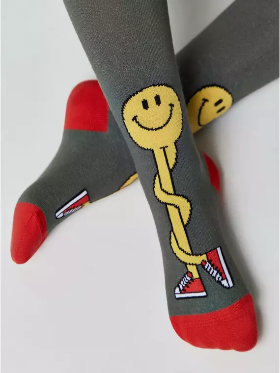 Колготки детские хлопковые tip-top 683 хаки, 4С-03СП, 92-98 (14), CONTE-KIDS,  - 4