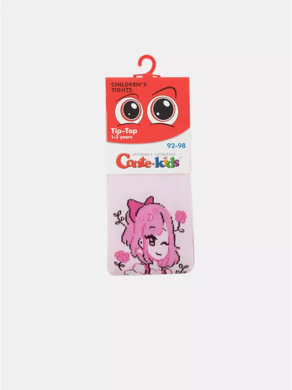 Колготки детские хлопковые tip-top 676 светло-розовый, 4С-03СП, 104-110 (16), CONTE-KIDS,  - 6