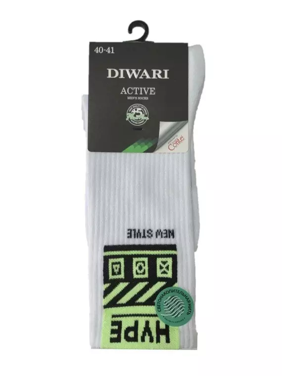 Носки мужские (светонакопительные) diwari active 487 белый, 22С-97СП, 44-45 (29), DIWARI,  - 3