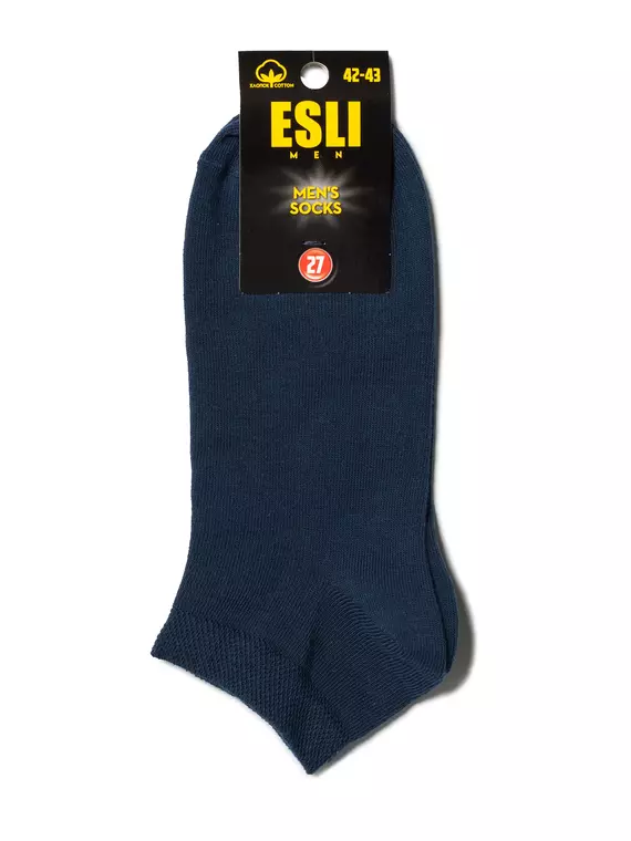 Короткие мужские носки esli 000 темно-синий, 19С-146СПЕ, 42-43 (27), ESLI,  - 2