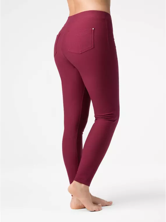 Экстрамягкие джеггинсы с высокой посадкой и термоэффектом windy+ dark bordo, 18С-559ТСП, 170-114/3XL, CONTE ELEGANT,  - 2