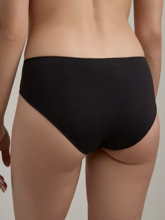Трусы женские «слип» со средней линией талии aura rp3180 черный, 23С-0047КСП, 114/3XL, CONTE ELEGANT,  - 2