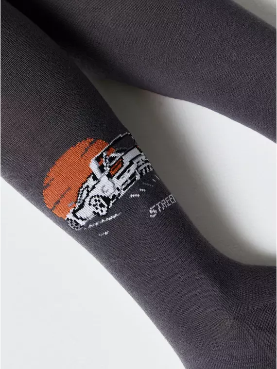 Колготки детские tip-top 684 темно-серый, 4С-04СП, 128-134 (20), CONTE-KIDS,  - 3