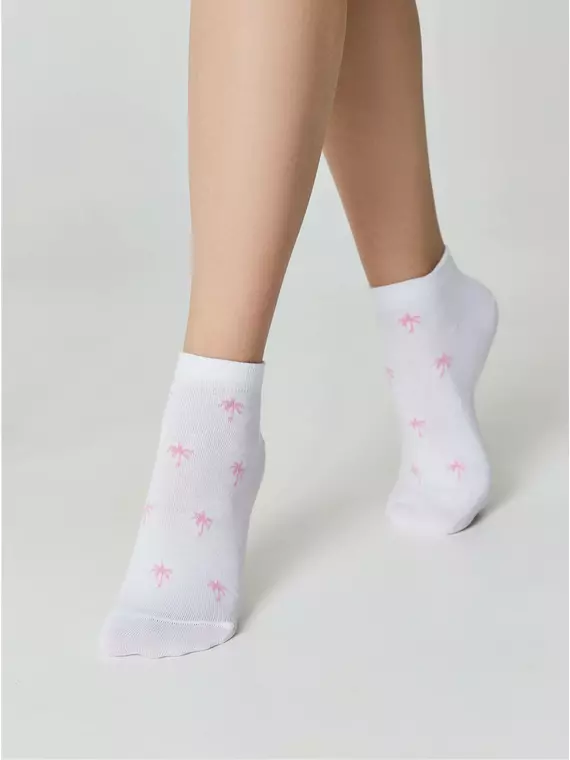 Носки женские (короткие) active 589 белый-розовый, 23С-111СП, 38-39 (25), CONTE ELEGANT,  - 2