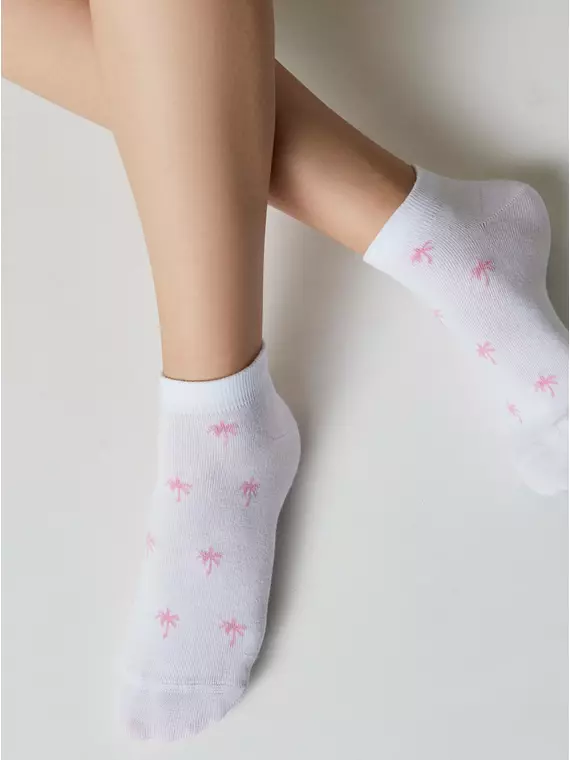 Носки женские (короткие) active 589 белый-розовый, 23С-111СП, 38-39 (25), CONTE ELEGANT,  - 3