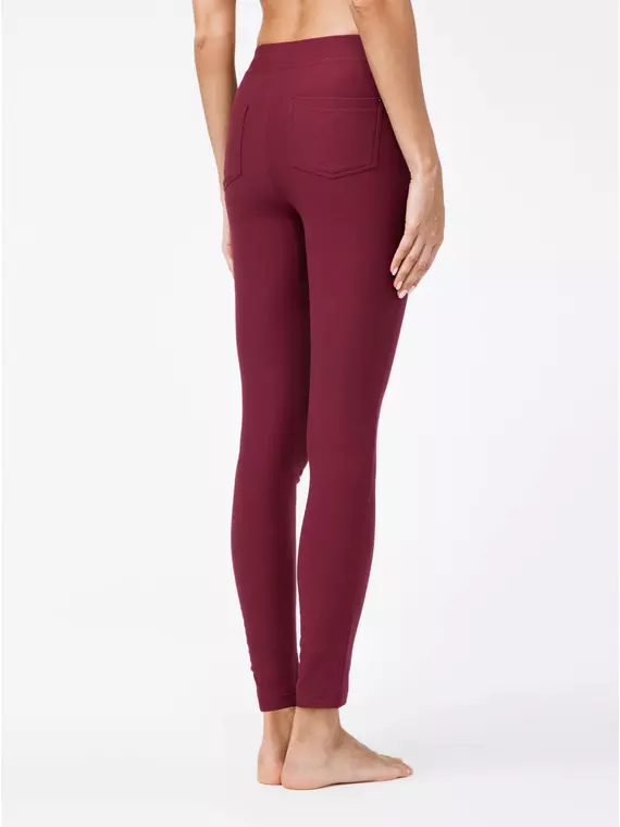 Экстрамягкие джеггинсы с высокой посадкой и термоэффектом windy dark bordo, 18С-558ТСП, 170-90/XS, CONTE ELEGANT,  - 2