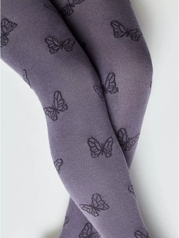 Колготки детские tip-top 678 серо-фиолетовый, 4С-04СП, 128-134 (20), CONTE-KIDS,  - 2