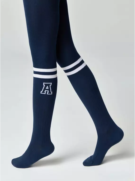 Колготки детские tip-top 680 темно-синий, 4С-06СП, 140-146 (22), CONTE-KIDS,  - 2