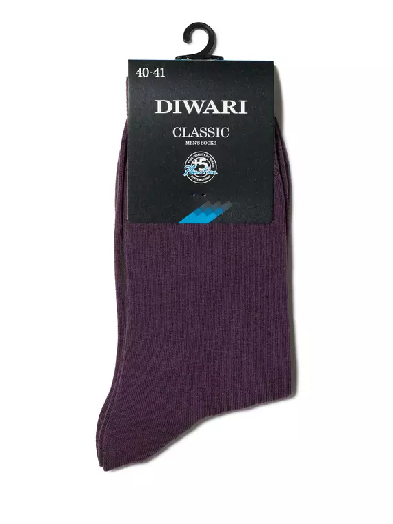 Носки мужские diwari classic (однотонные) 000 баклажан, 5С-08СП, 44-45 (29), DIWARI,  - 2