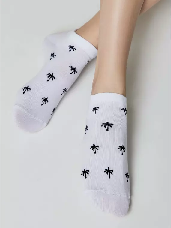 Носки женские (короткие) active 589 белый-черный, 23С-111СП, 36-37 (23), CONTE ELEGANT,  - 2