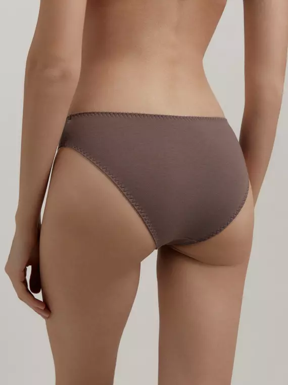 Трусы женские «бикини» из хлопка basic collection lb 2002.12 dark cappuccino, 22С-2304ТСП, 90/XS, CONTE ELEGANT,  - 2