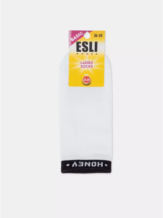 Носки женские (короткие) esli basic 595 белый, 20С-39СПЕ, 36-39 (23-25), ESLI,  - 8