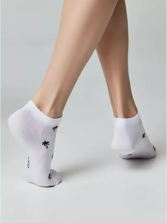 Носки женские (короткие) active 589 белый-черный, 23С-111СП, 36-37 (23), CONTE ELEGANT,  - 3