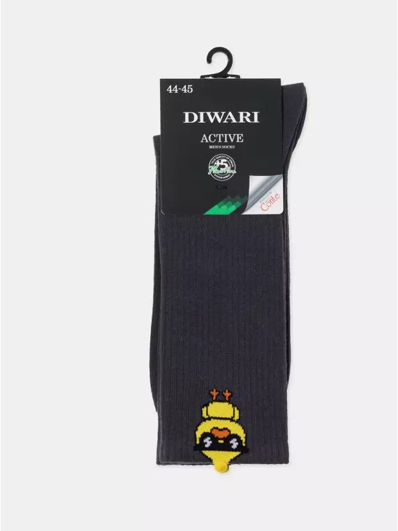 Носки мужские (удлиненные) diwari active 967 темно-серый, 23С-141СП, 40-41 (25), DIWARI,  - 6