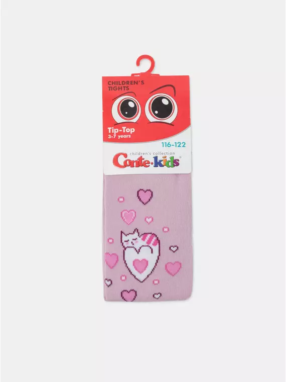 Колготки детские tip-top 679 пепельно-розовый, 4С-04СП, 116-122 (18), CONTE-KIDS,  - 5