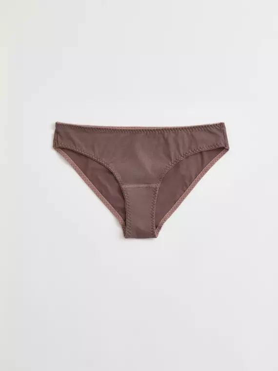 Трусы женские «бикини» из хлопка basic collection lb 2002.12 dark cappuccino, 22С-2304ТСП, 90/XS, CONTE ELEGANT,  - 3