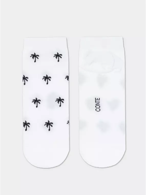 Носки женские (короткие) active 589 белый-черный, 23С-111СП, 36-37 (23), CONTE ELEGANT,  - 5