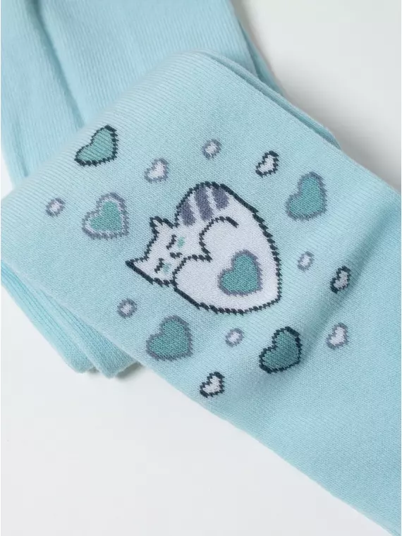 Колготки детские tip-top 679 бледно-бирюзовый, 4С-04СП, 128-134 (20), CONTE-KIDS,  - 3