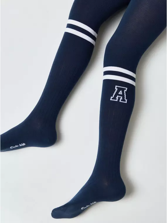 Колготки детские tip-top 680 темно-синий, 4С-06СП, 140-146 (22), CONTE-KIDS,  - 1