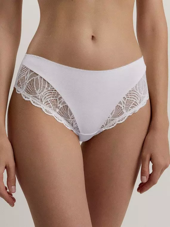 Трусы женские "слип" со средней линии талии aura rp3180 белый, 23С-0047КСП, 98/M, CONTE ELEGANT,  - 1