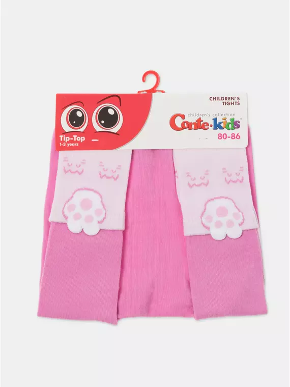 Колготки детские tip-top (мордашки) 691 розовый, 17С-60СП, 80-86 (14), CONTE-KIDS,  - 10