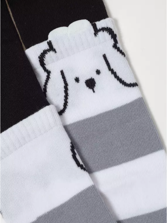 Колготки детские tip-top (мордашки) 686 черный-белый, 17С-60СП, 80-86 (14), CONTE-KIDS,  - 4