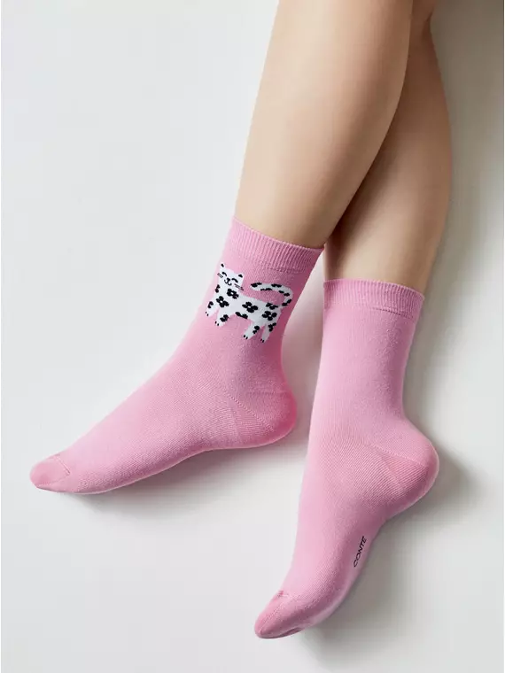 Носки женские хлопковые happy 608 мальва, 18С-227СП, 36-39 (23-25), CONTE ELEGANT,  - 4