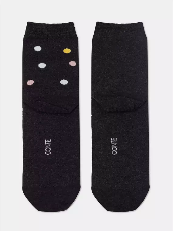 Женские хлопковые носки happy с рисунками 612 черный, 18С-227СП, 36-39 (23-25), CONTE ELEGANT,  - 6