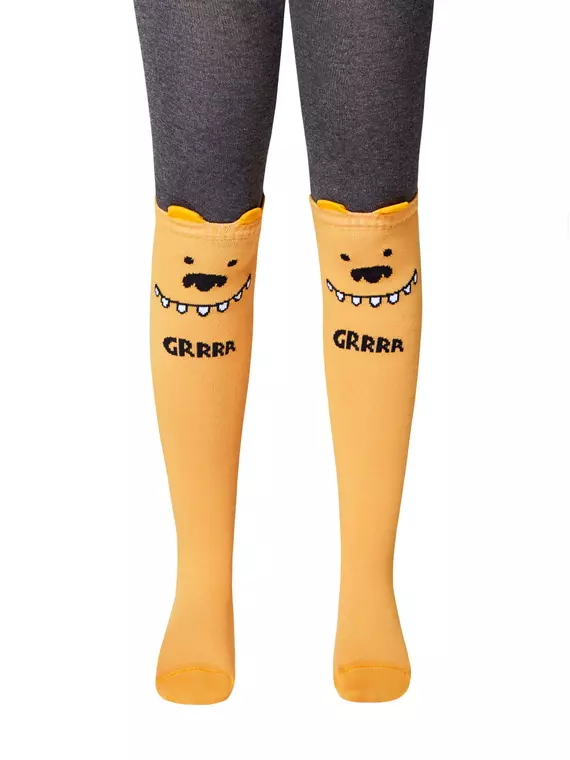 Колготки детские tip-top (мордашки) 687 оранжевый, 17С-60СП, 104-110 (16), CONTE-KIDS,  - 2