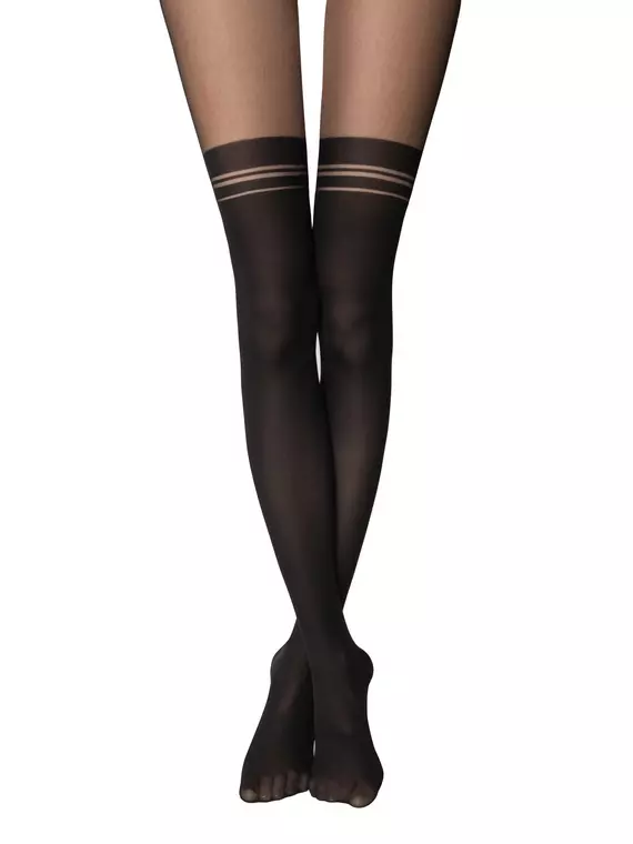 Колготки женские с имитацией гольфин liberty nero, 23С-145СП, 2, CONTE ELEGANT,  - 2