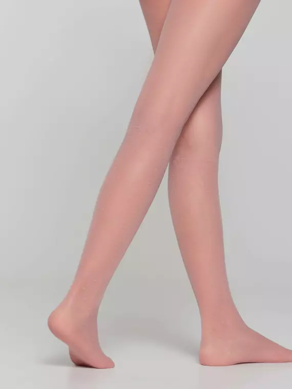 Колготки детские с имитацией гольфов в горошек milana dusty rose, 20С-115СП, 104-110, CONTE ELEGANT,  - 2