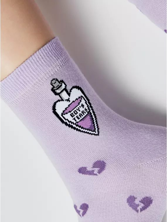 Носки женские happy 606 сиреневый, 17С-21СП, 36-39 (23-25), CONTE ELEGANT,  - 5