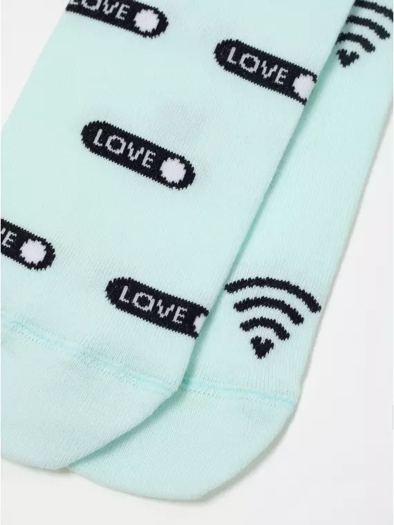 Носки женские happy с рисунками 613 бледно-бирюзовый, 17С-21СП, 36-39 (23-25), CONTE ELEGANT,  - 7