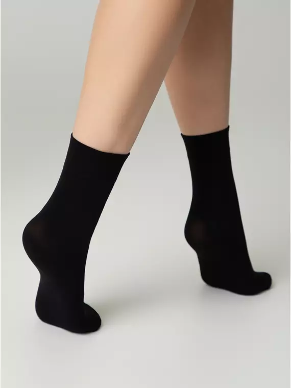 Матовые носки с сияющей термоаппликацией conte fantasy nero, 24С-4СП, 36-38 (23-25), CONTE ELEGANT,  - 2