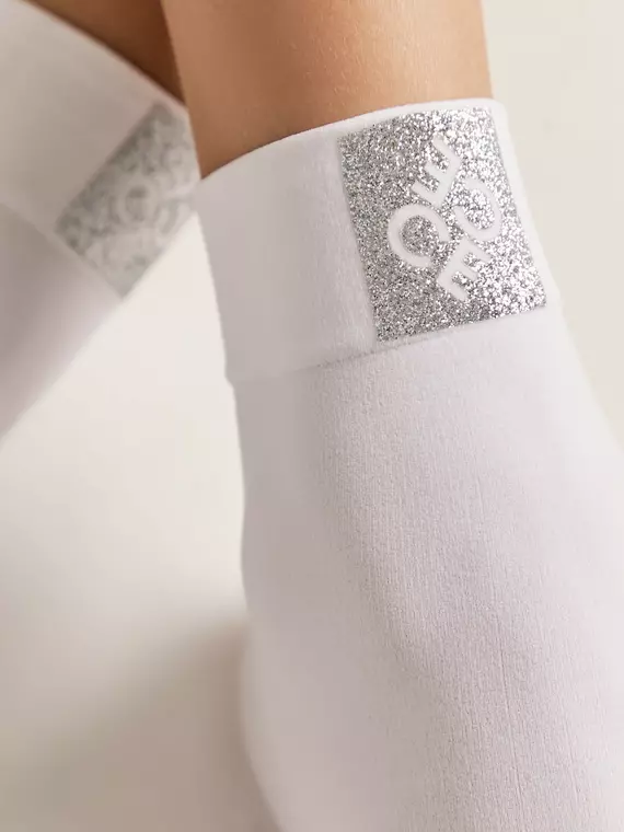 Матовые носки с сияющей термоаппликацией conte fantasy bianco, 24С-4СП, 36-38 (23-25), CONTE ELEGANT,  - 2