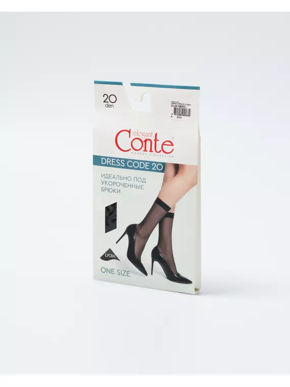 Носки женские dress code 20 den (1 пара) nero, 24С-104СП, 36-39 (23-25), CONTE ELEGANT,  - 2