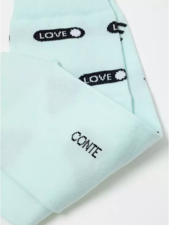 Носки женские happy с рисунками 613 бледно-бирюзовый, 17С-21СП, 36-39 (23-25), CONTE ELEGANT,  - 6