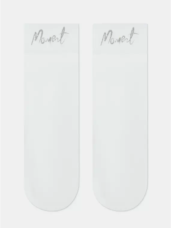 Матовые носки с сияющей термоаппликацией moment fantasy silver-bianco, 24С-6СП, 36-38 (23-25), CONTE ELEGANT,  - 4