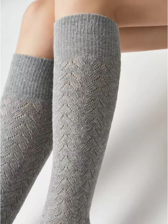 Гольфы женские хлопковые classic 010 серый, 23С-152СП, 36-39 (23-25), CONTE ELEGANT,  - 4