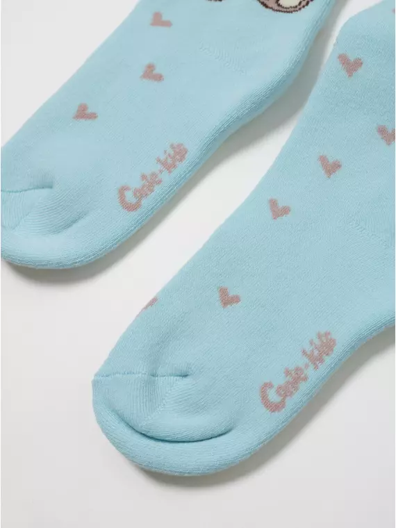 Теплые махровые детские колготки sof-tiki (махровые внутри) 641 бледно-бирюзовый, 7С-38СП, 62-74 (12), CONTE-KIDS,  - 5