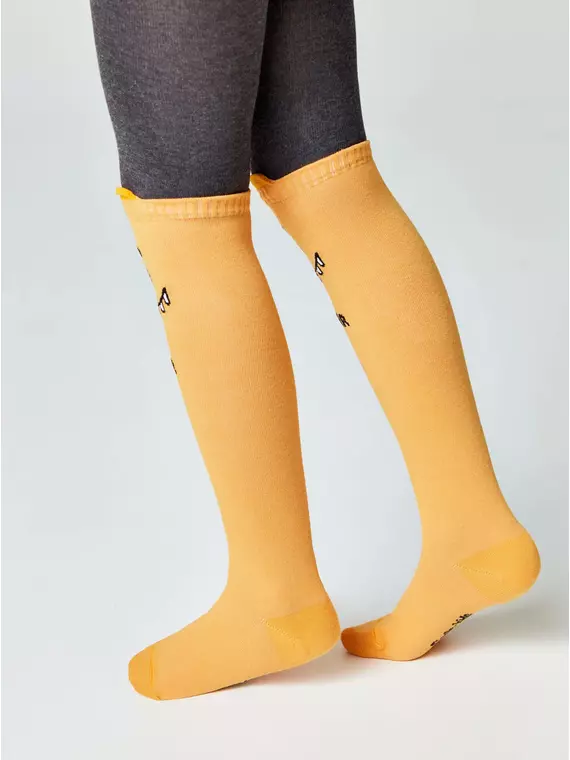 Колготки детские tip-top (мордашки) 687 оранжевый, 17С-60СП, 104-110 (16), CONTE-KIDS,  - 3