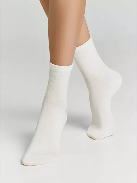 Теплые шерстяные женские носки conte comfort 583 молочный, 23С-140СП, 36-38 (23-25), CONTE ELEGANT,  - 3