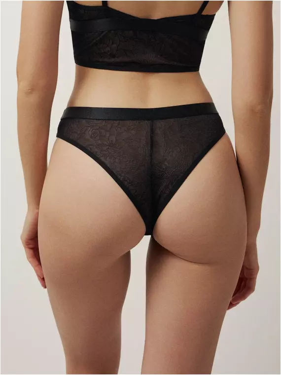 Трусы женские floral tattoo lbr 2927  black, 23С-2964ТСП, 90/XS, CONTE ELEGANT,  - 2