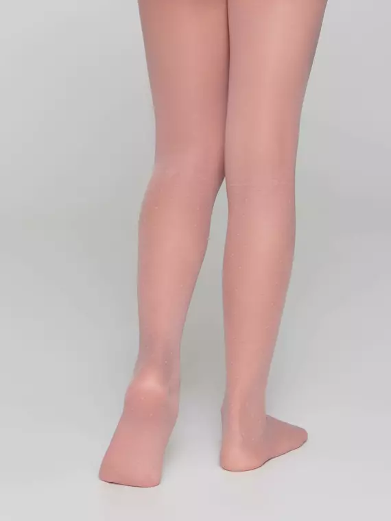 Колготки детские с имитацией гольфов в горошек milana dusty rose, 20С-115СП, 104-110, CONTE ELEGANT,  - 3