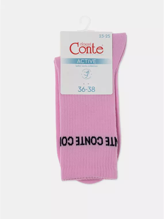 Длинные женские носки active 619 светло-розовый, 20С-20СП, 36-38 (23-25), CONTE ELEGANT,  - 6