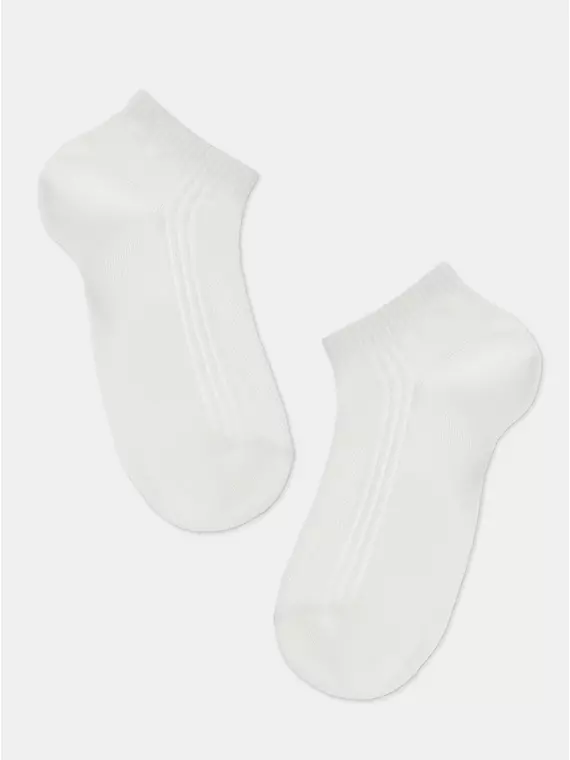 Короткие женские хлопковые носки classic 016 молочный, 7С-34СП, 36-38 (23-25), CONTE ELEGANT,  - 4