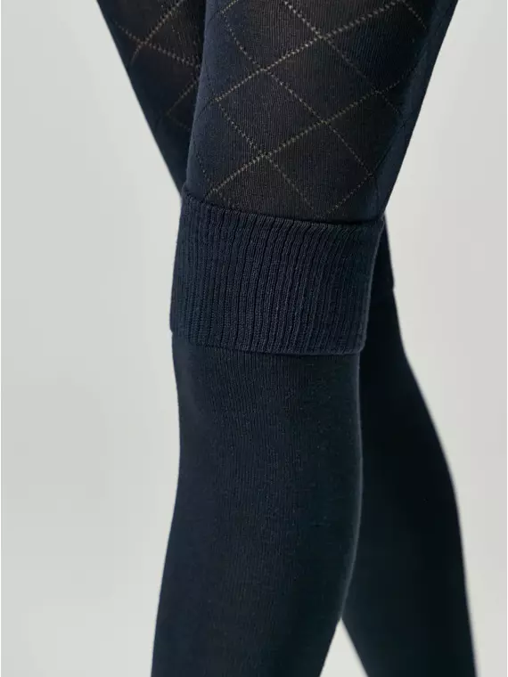 Колготки подростковые с имитацией гольф tip-top 682 темно-синий, 23С-153СП, 150-152 (22), CONTE-KIDS,  - 3