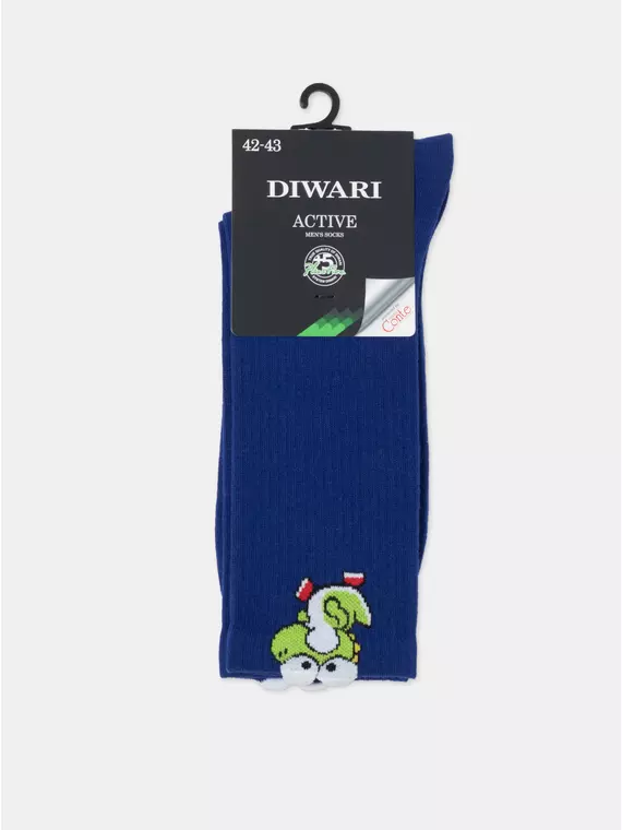 Носки мужские diwari active (удлиненные) 966 синий, 23С-141СП, 40-41 (25), DIWARI,  - 2