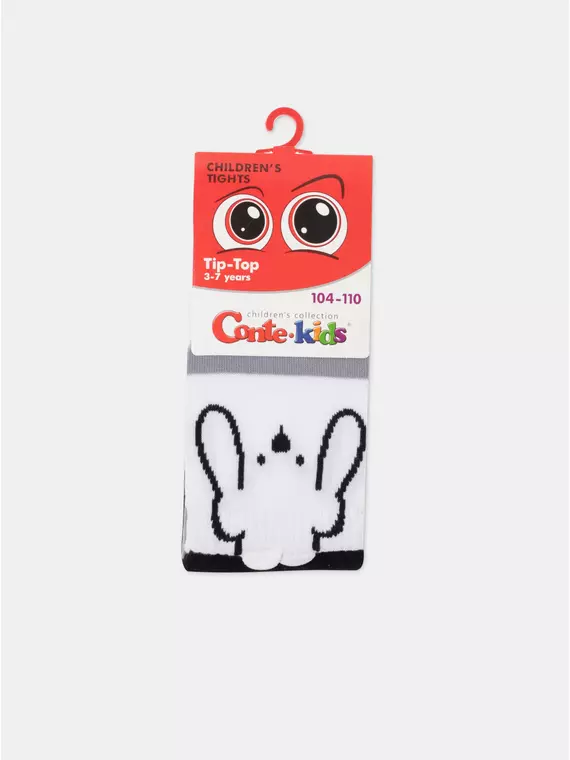 Колготки детские tip-top (мордашки) 686 черный-белый, 17С-60СП, 80-86 (14), CONTE-KIDS,  - 9